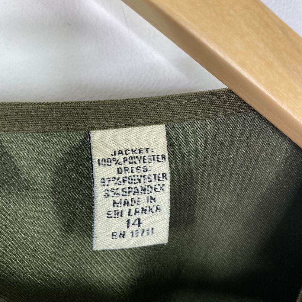 Amanda Smith Womens‎ Y2K Green Faux Suede Sleeveless Maxi Dress Size 14 Earthy - Picture 6 of 7